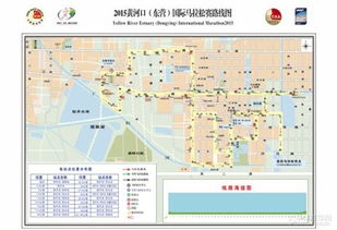 2015年黄河口 东营 国际马拉松赛路线图