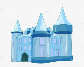 蓝色美丽城堡素材图片免费下载 千库网 