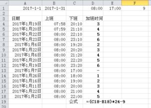 excel函数计算加班时间,计算加班时间的excel函数是什么?