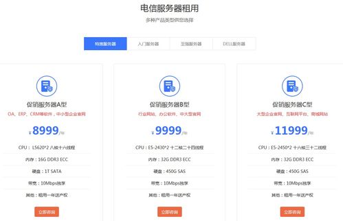 租个电信服务器一年大概多少钱?做网站用的。