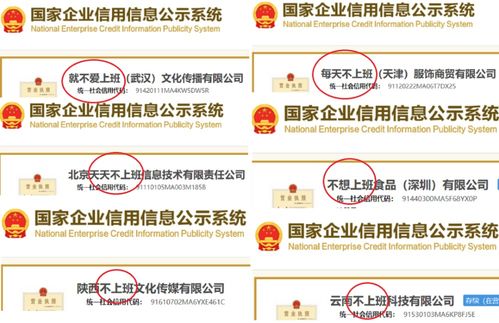 一公司起名叫 就不爱上班 引网友热议 公司股东 名字如违规会申请改名