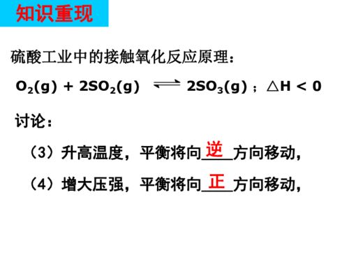 化学平衡移动的应用