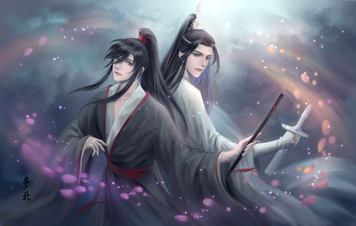 二次元动漫图片 魔道祖师 我的男神魏无羡蓝湛啊