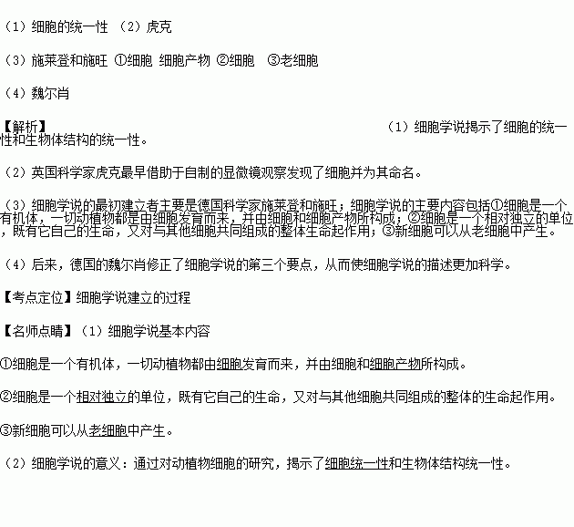 细胞学说毕业论文题目