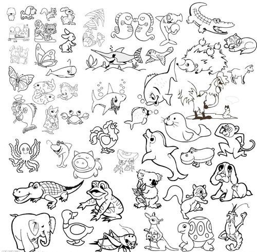 50个小动物简笔画 儿童(摩羯座的小动物怎么画)