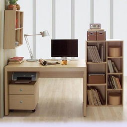包邮时尚简约简洁分体书柜电脑桌家用台式办公桌组合书桌