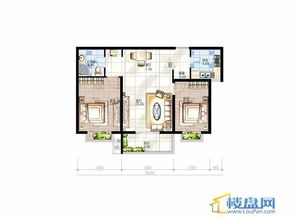 荣兴 天平观筑1 楼c户型3室2厅2卫1厨户型图 