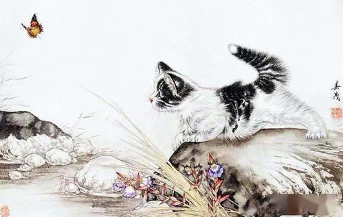 三位国画家的小猫咪PK外国美女的小猫咪