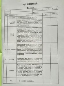 电工巡检记录表怎么填 