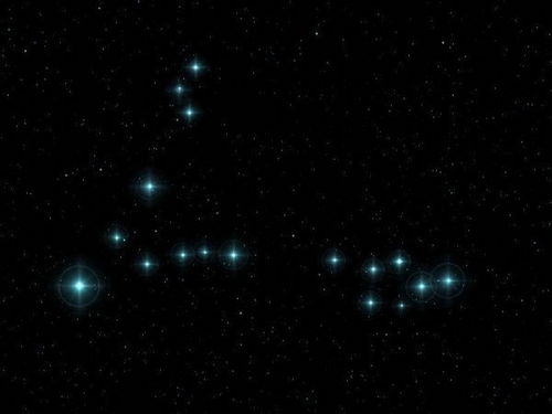 精美的12星座星空图 12星座蓝色背景星位图 