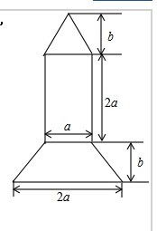 当a 2cm,b 3cm时,求这个火箭模型截面的面积 