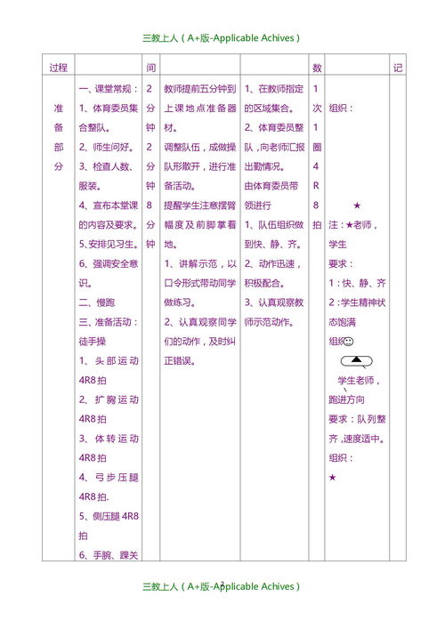 教案及说课稿 体质健康测试教案合集下载 Word模板 爱问共享资料 