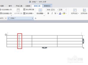 wps文字中如何添加表格的线条