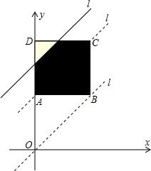 如图5 1,边长为2的正方形ABCD中,顶点A的坐标是 0,2 ,一次函数的图象随的不同取值变化时,位于的右下方由和正方形的边围成的图形面积为 阴影部分 . ⑴当何值时 