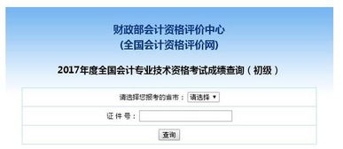 初级会计成绩查询2018(2018初级会计成绩查询)