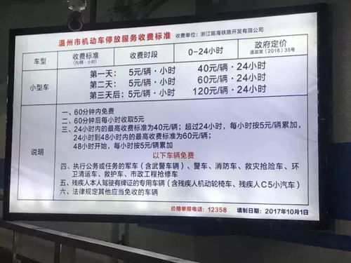 温州南站停车收费标准2023(温州南塘二组团停车场收费标准)