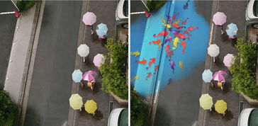 首尔街头现神奇涂鸦 下雨天路面变卡通 