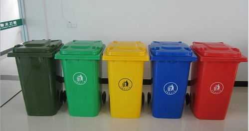四种垃圾桶的颜色