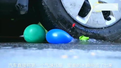 把装有水的气球放到车轮下,启动汽车,气球会怎样 