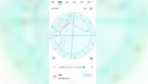2022年2月21日星盘分析 月进天蝎座