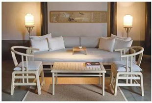 现代沙发配新中式圈椅