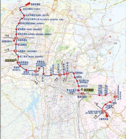 贵阳2号线线路图图片