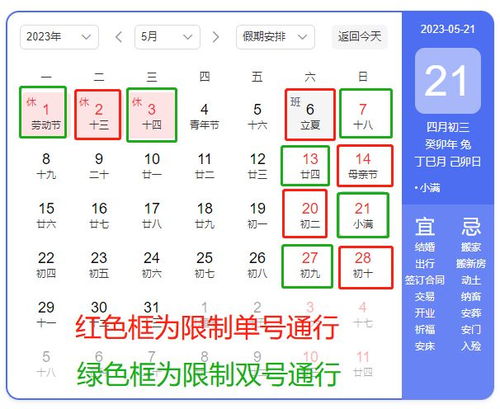 限号2023年5月最新限号时间表,北京限行轮换2023 时间表及限行规定-第2张图片