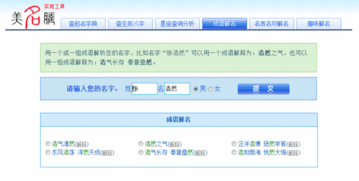 起名实用工具免费查