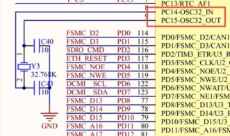 STM32的引脚OSC32IN和OSCIN是什么?