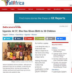 非洲女子生38娃 多产或遗传自父亲 系排卵过剩 
