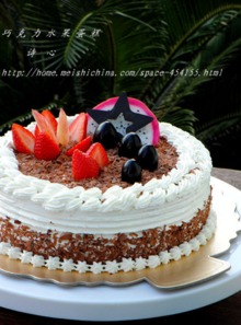 巧克力水果蛋糕的做法 巧克力水果蛋糕怎么做好吃 巧克力水果蛋糕的家常做法图解 