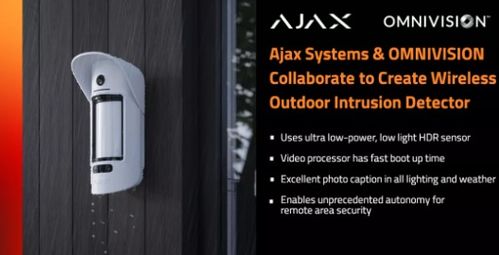 Ajax Systems携手豪威集团制造无线室外入侵探测器,搭载可确认警报的摄像头