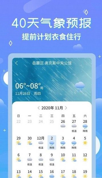 中国万年历天气预报最新