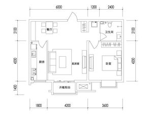 该户型 一室改为两室,如何改 附户型图 谢谢 