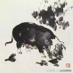 轻松学中国国画,猪的完整画法,快收藏吧 