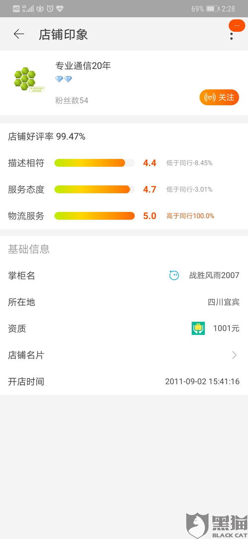 黑猫投诉 淘宝网店名 专业通信20年