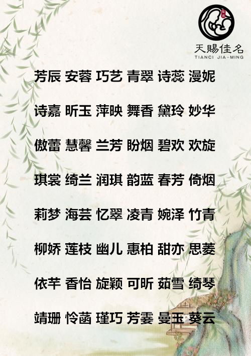 鼠年女宝宝起名字,取个有国学底蕴的名字美不美