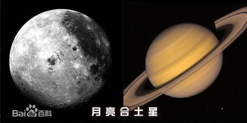 福州上空出现 土星合月 天象 市民肉眼能看见