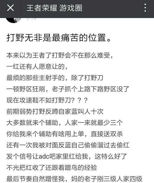 王者荣耀 射手该不该拿一红 打野玩家集体吐槽