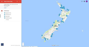 小心,这些地方有鲨鱼出没 ,新西兰百科全书发布鲨鱼袭击地点分布图 