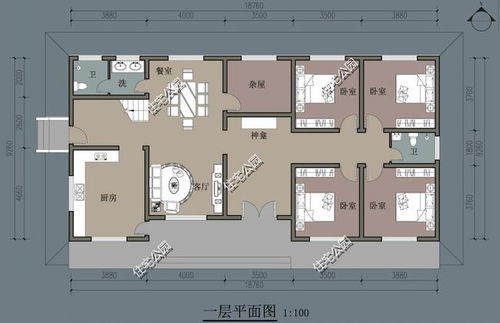 养老房我只推荐一层,再设计一个大堂屋,父母一定喜欢