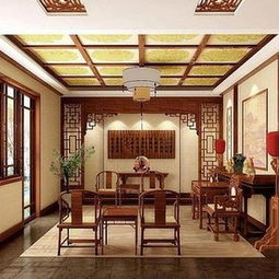 中式风格客厅吊顶效果图中式风格实木沙发图片 