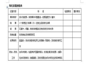 绿化质量巡查表 DOC格式