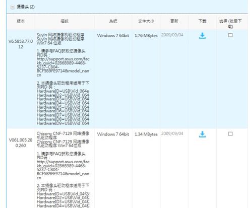 华硕官网摄像头驱动下载