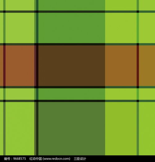绿色格子被单布料素材