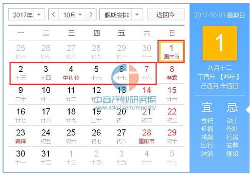 2017年法定节假日放假安排时间表预测 忧伤 