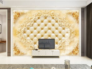 玫瑰花边框花纹3d软包电视沙发背景墙壁画图片素材 效果图下载 