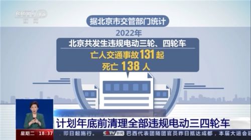 违法行为频发 北京计划年底前清理全部违规电动三四轮车