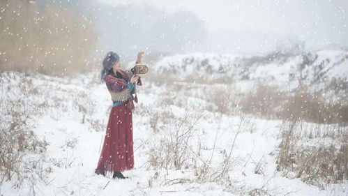 人像摄影 飘雪