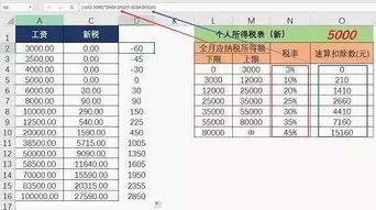 2018个税excel函数公式,2018年新个人所得税法 EXCEL计算公式